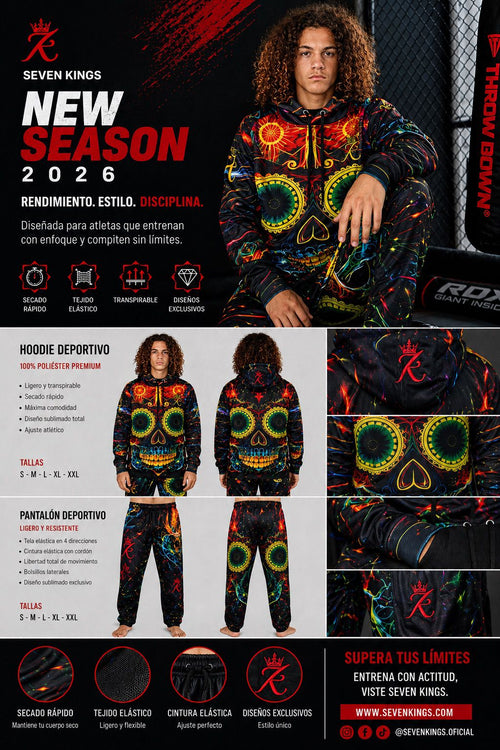 Chándal Psychedelic 7Kings — chaqueta y pantalón MMA entrenamiento