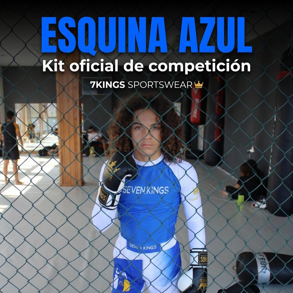 Conjunto grappling colección azul 7Kings — set grappling BJJ
